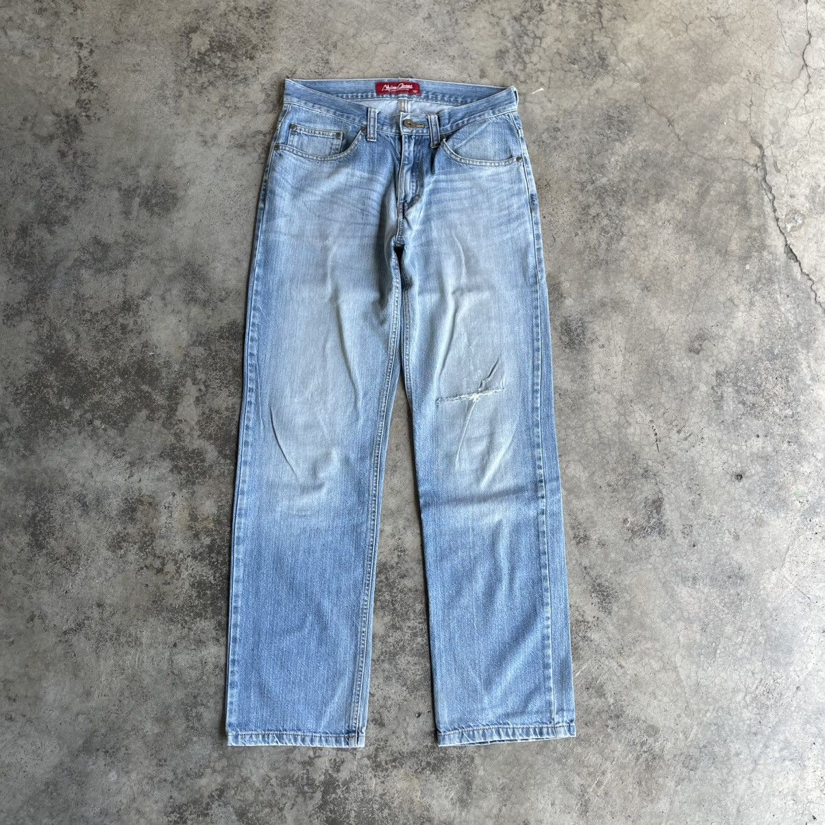🔥Vintage Nylaus Stoned Washed Ripped Distress Denim Jeans