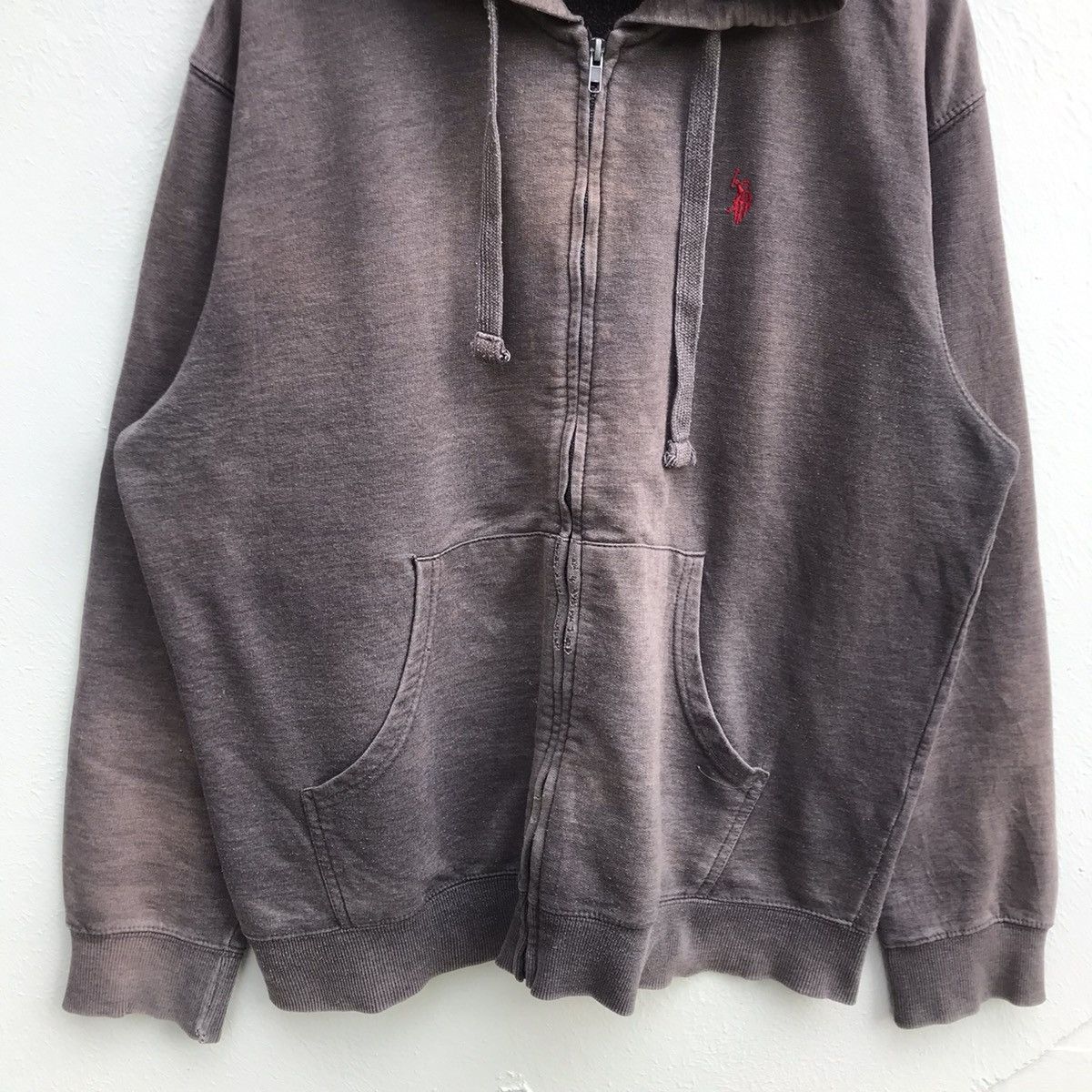 U.S. Polo Assn. Vintage U.S Polo Assasin Hoodie Zip-Up Sweater Size US L / EU 52-54 / 3 - 3 Thumbnail