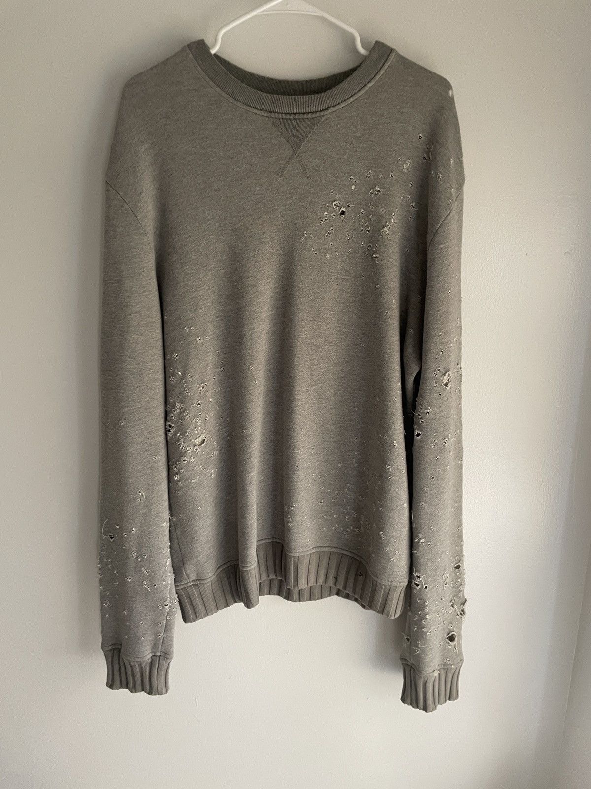 Amiri 2015 Shotgun Distressed Sweatshirt Size US S / EU 44-46 / 1 - 1 Thumbnail