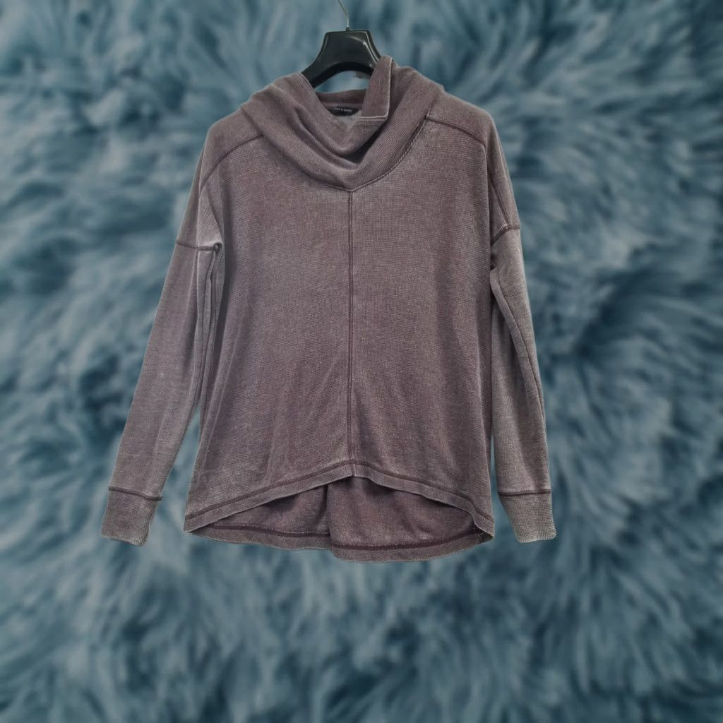 Lucky Brand Lucky Brand Sweater Womens Size M Burgundy Long Sleeve Cowl Neck Pullover Women Regular Knit Subtle Red Size M / US 6-8 / IT 42-44 - 1 Thumbnail