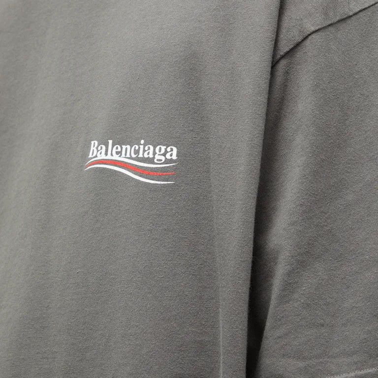 Balenciaga o1s1wg111124 Political Campaign T-Shirt Large Fit Smoke Grey Size US M / EU 48-50 / 2 - 5 Thumbnail