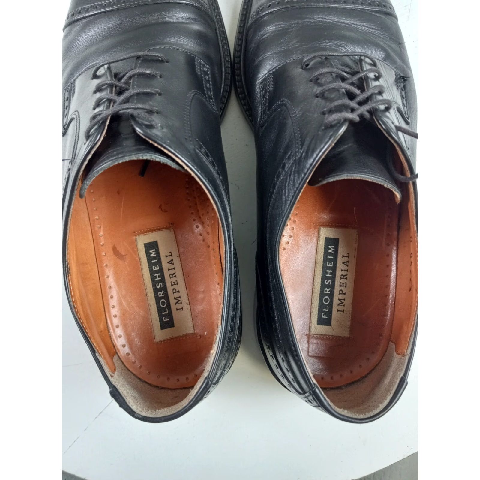 Florsheim Florsheim Imperial Men's Shoes Black Size 9.5 Cap Toe Dress Shoe Lace Up Oxford Italy - Imperial Cap Toe Dress Shoe Mens Footwear Size ONE SIZE - 6 Thumbnail
