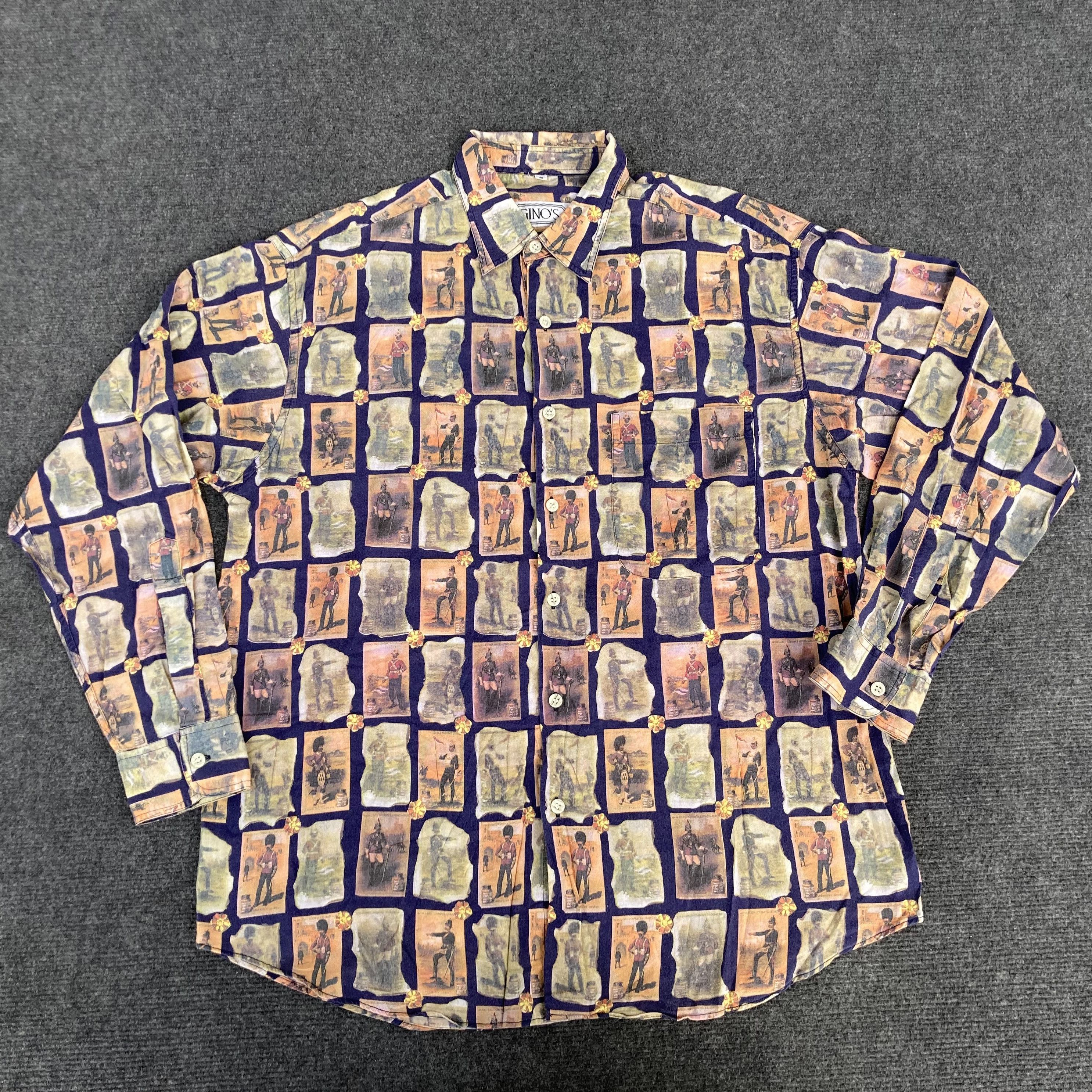 Vintage Vintage Gino's Long Sleeve Italy Shirt Size US M / EU 48-50 / 2 - 1 Thumbnail