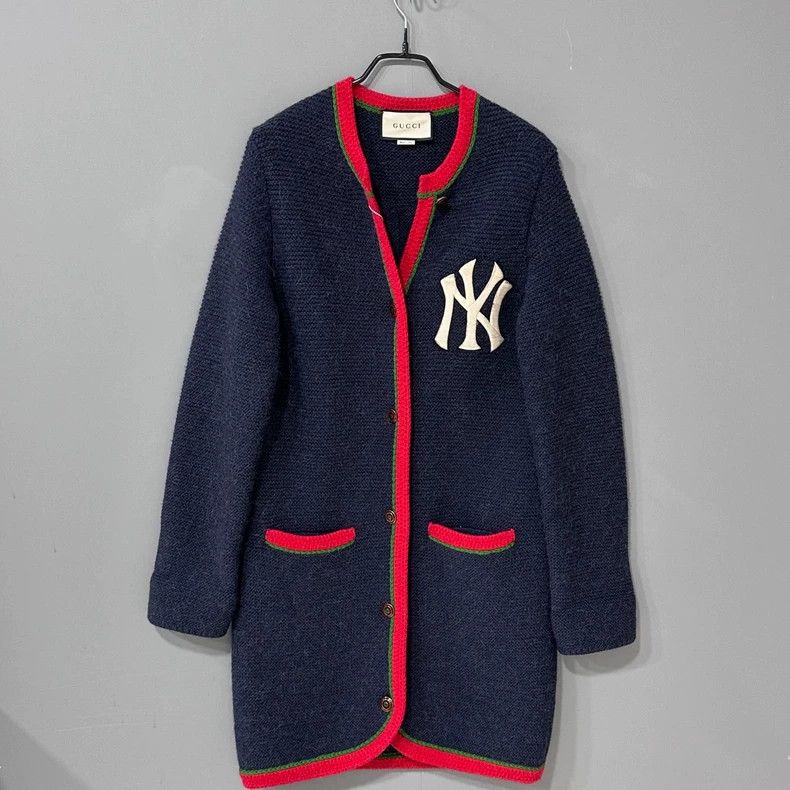 Gucci Gucci Mlb co-branded logo long cardigan jacket Size US S / EU 44-46 / 1 - 1 Thumbnail