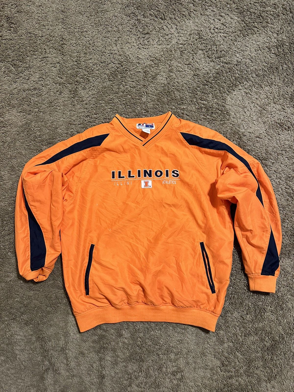 NCAA × Vintage Vintage NCAA Illinois Fighting Illini sweater 90s size XL Size US XL / EU 56 / 4 - 1 Thumbnail