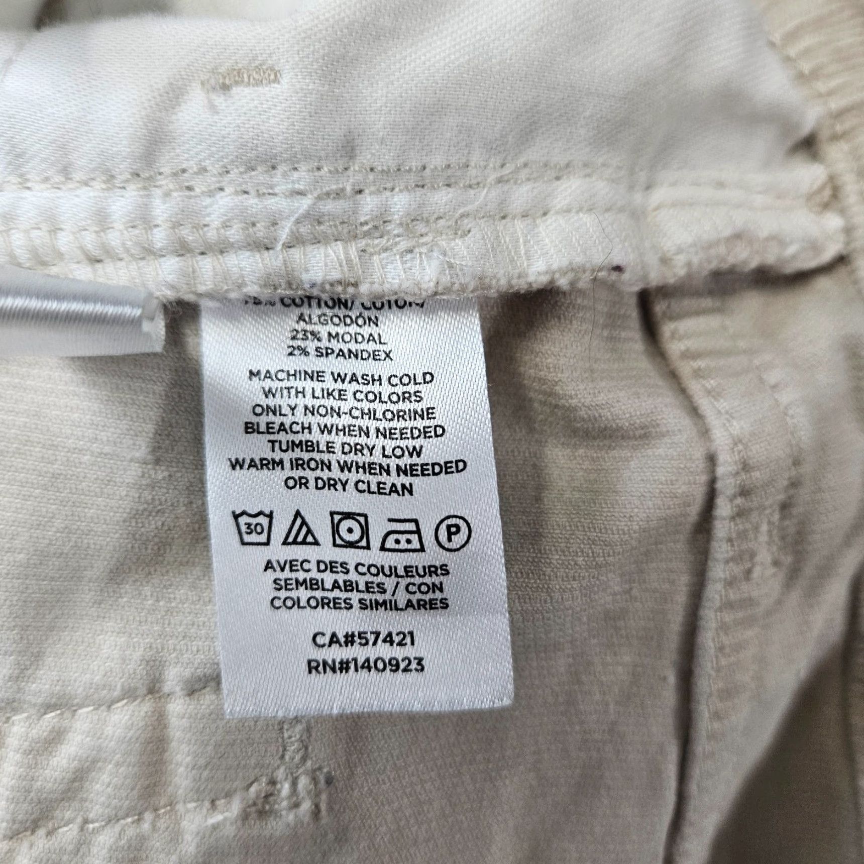Loft Ann Taylor LOFT Womens High Waist Skinny Corduroy Pants Sz 2 Beige Size 26" / US 2 / IT 38 - 6 Thumbnail