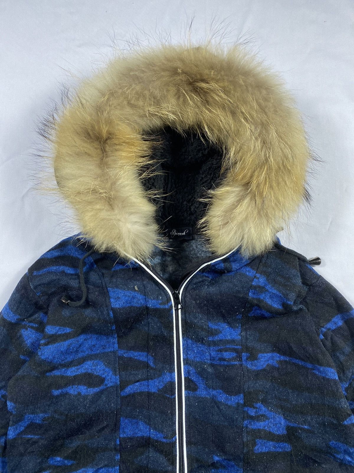 Le Grande Bleu (L.G.B.) Japanese Spinash zip fur hoodie double layer Size US M / EU 48-50 / 2 - 4 Thumbnail