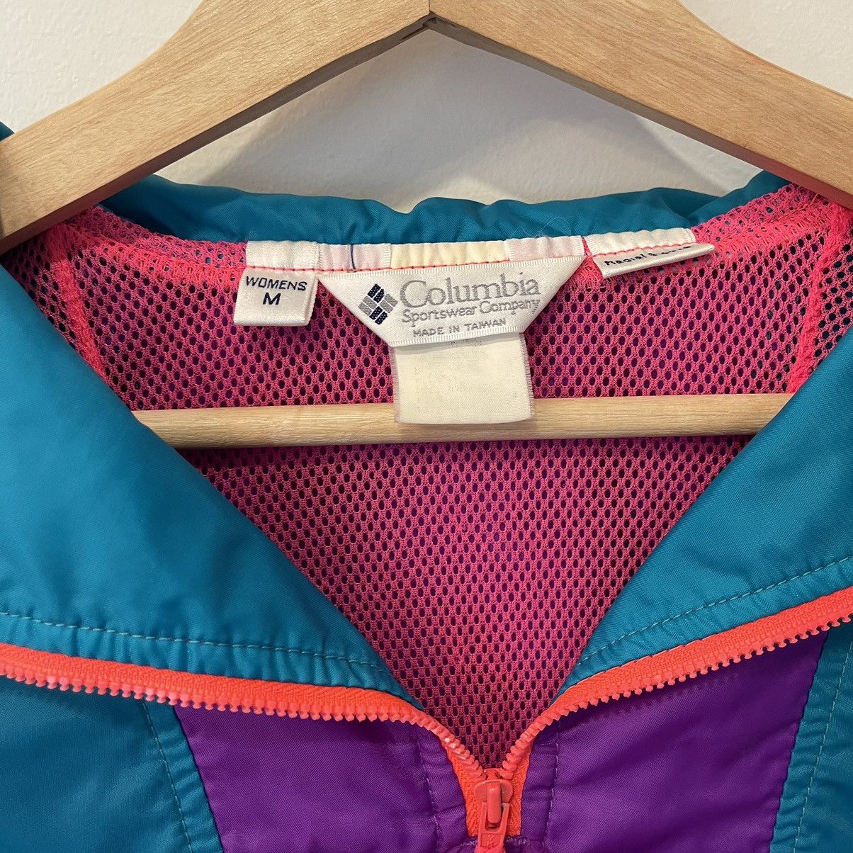 Columbia M VTG 90s Colorblock Anorak Nylon Windbreaker Jacket Size M / US 6-8 / IT 42-44 - 4 Thumbnail