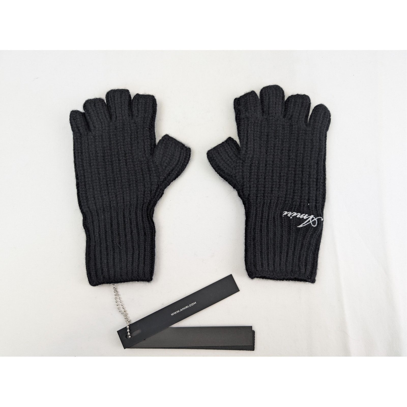 Amiri o1rshd1 Q:5 / Size: OS / Cashmere Fingerless Gloves in Black Size ONE SIZE - 1 Thumbnail