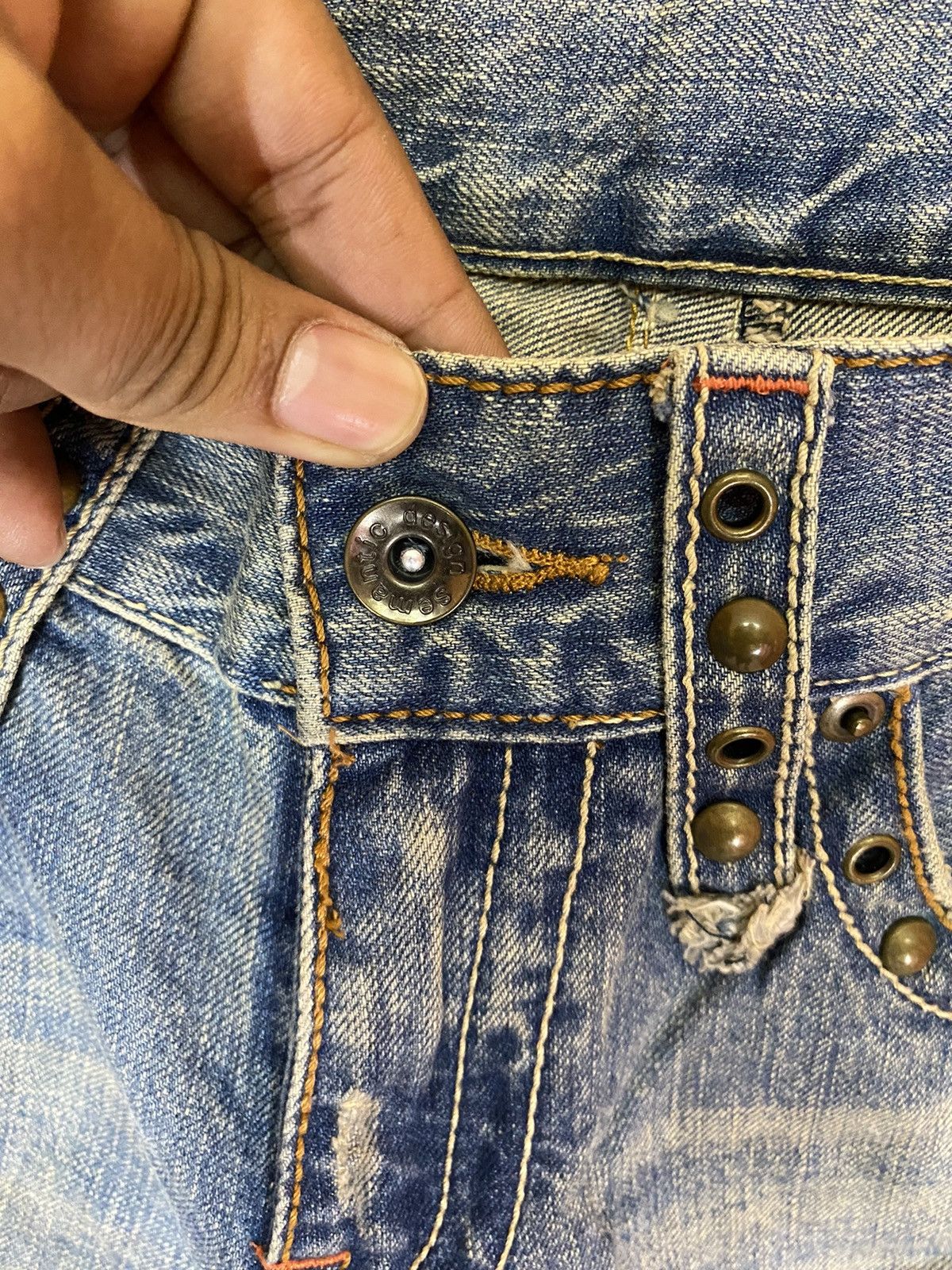 If Six Was Nine × Seditionaries × semanticdesign ‼️SEMANTIC DESIGN FLARED DENIM destroy‼️ Size US 31 - 5 Thumbnail