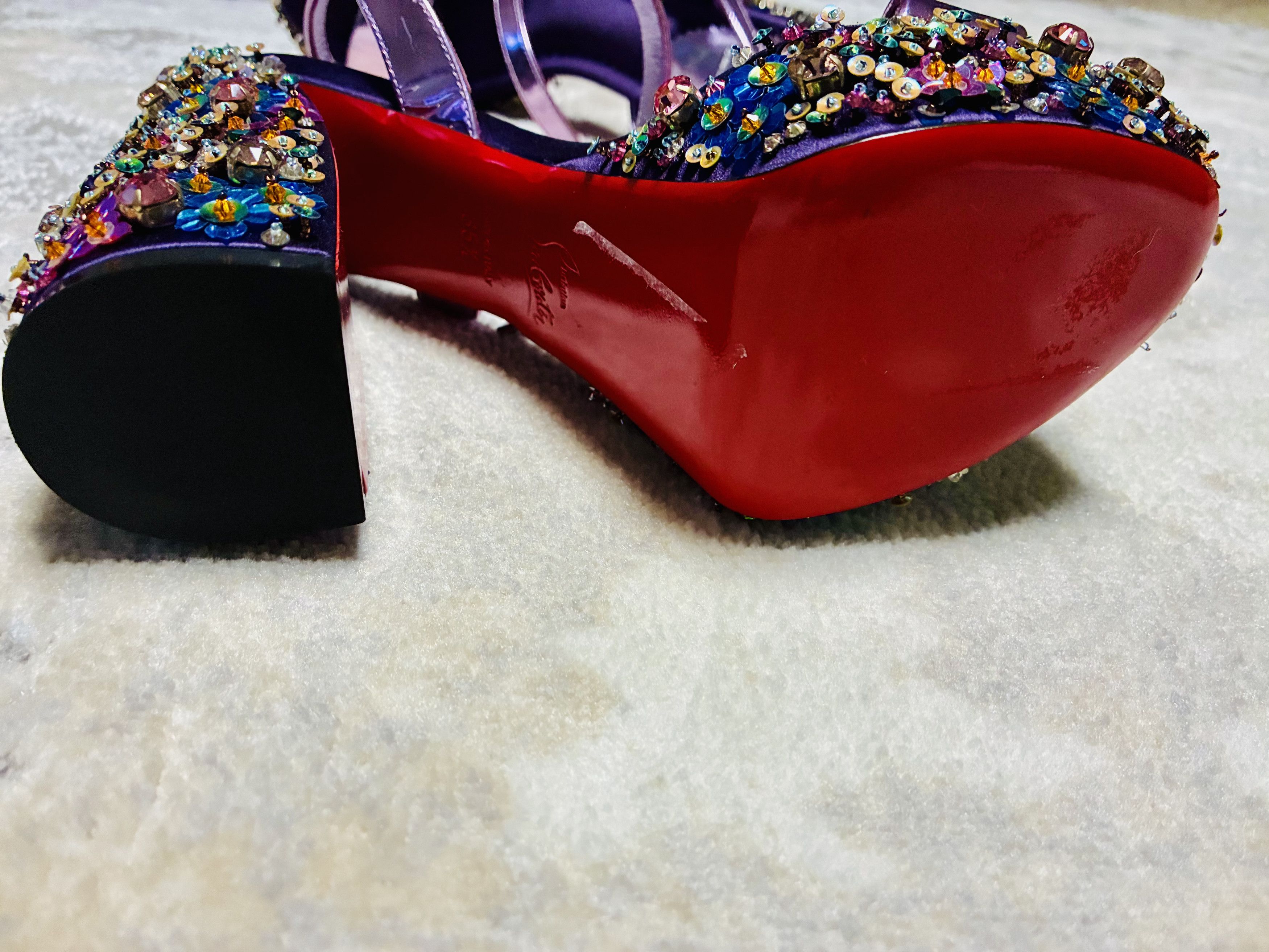 Christian Louboutin Christian Louboutin Movida Jane Platform Jeweled 35.5 Size US 8 / IT 38 - 2 Thumbnail