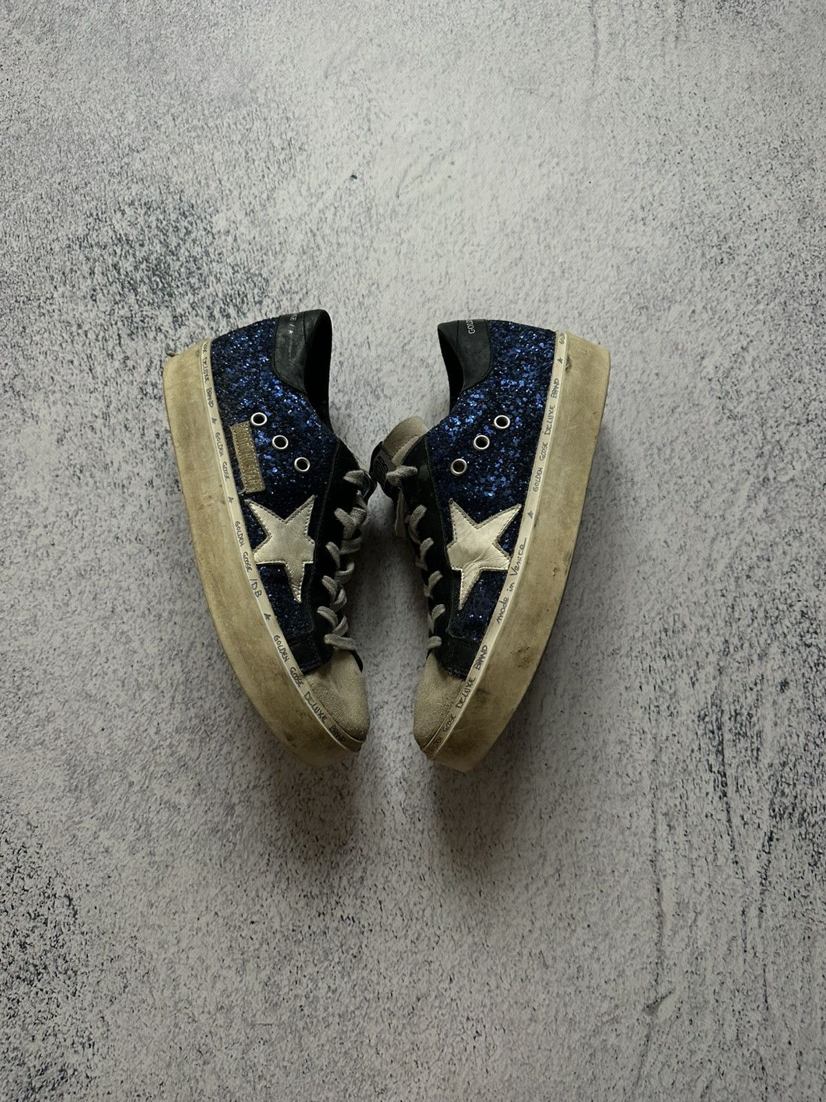 Golden Goose Golden Goose Glitter Colorblock Pattern Sneakers Size US 8 / IT 38 - 2 Thumbnail