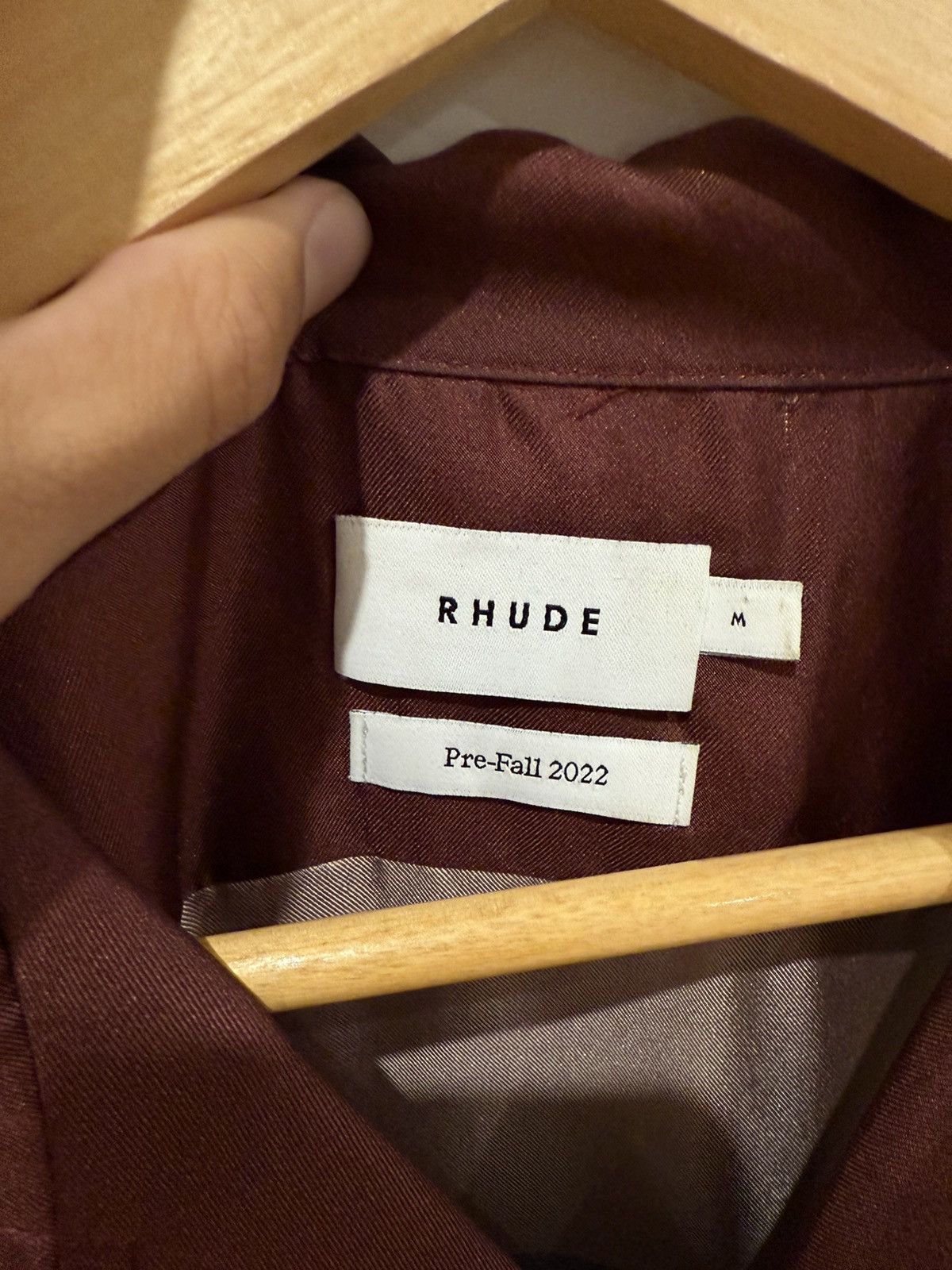 Rhude Rhude racing shirt White/ Maroon Size US M / EU 48-50 / 2 - 5 Thumbnail
