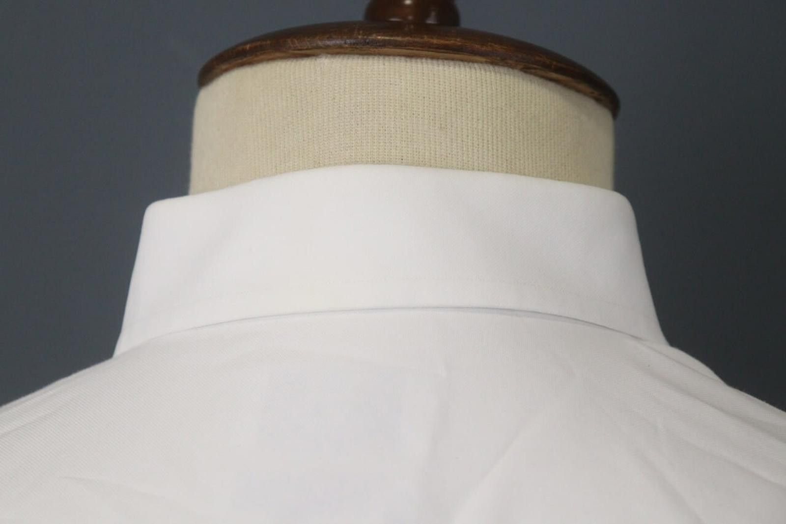 Designer Boggi White Cotton Collared Button Front Dress Shirt Size 40 Size 38R - 11 Thumbnail