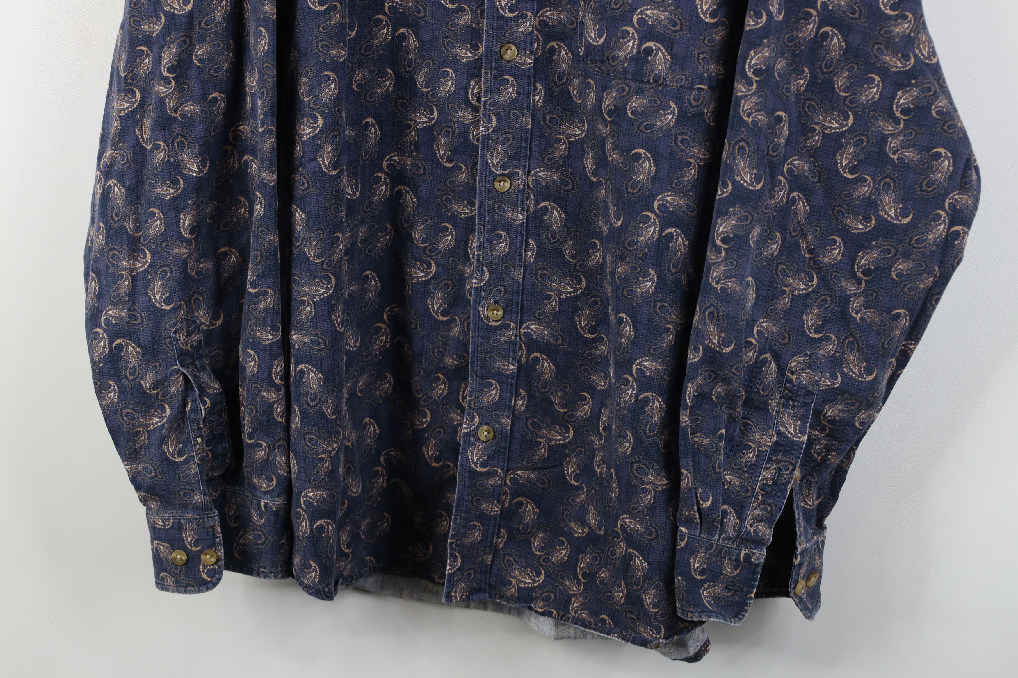 Vintage Vintage 90s Streetwear Paisley Collared Button Down Shirt Size US XXL / EU 58 / 5 - 3 Thumbnail