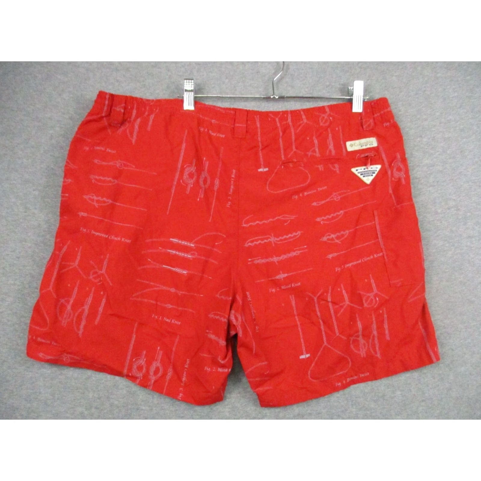 Vintage Columbia PFG Swim Trunk Mens Nylon Red Pockets Lined Omni Shade Beach Fish 2000s Size US 33 - 7 Thumbnail