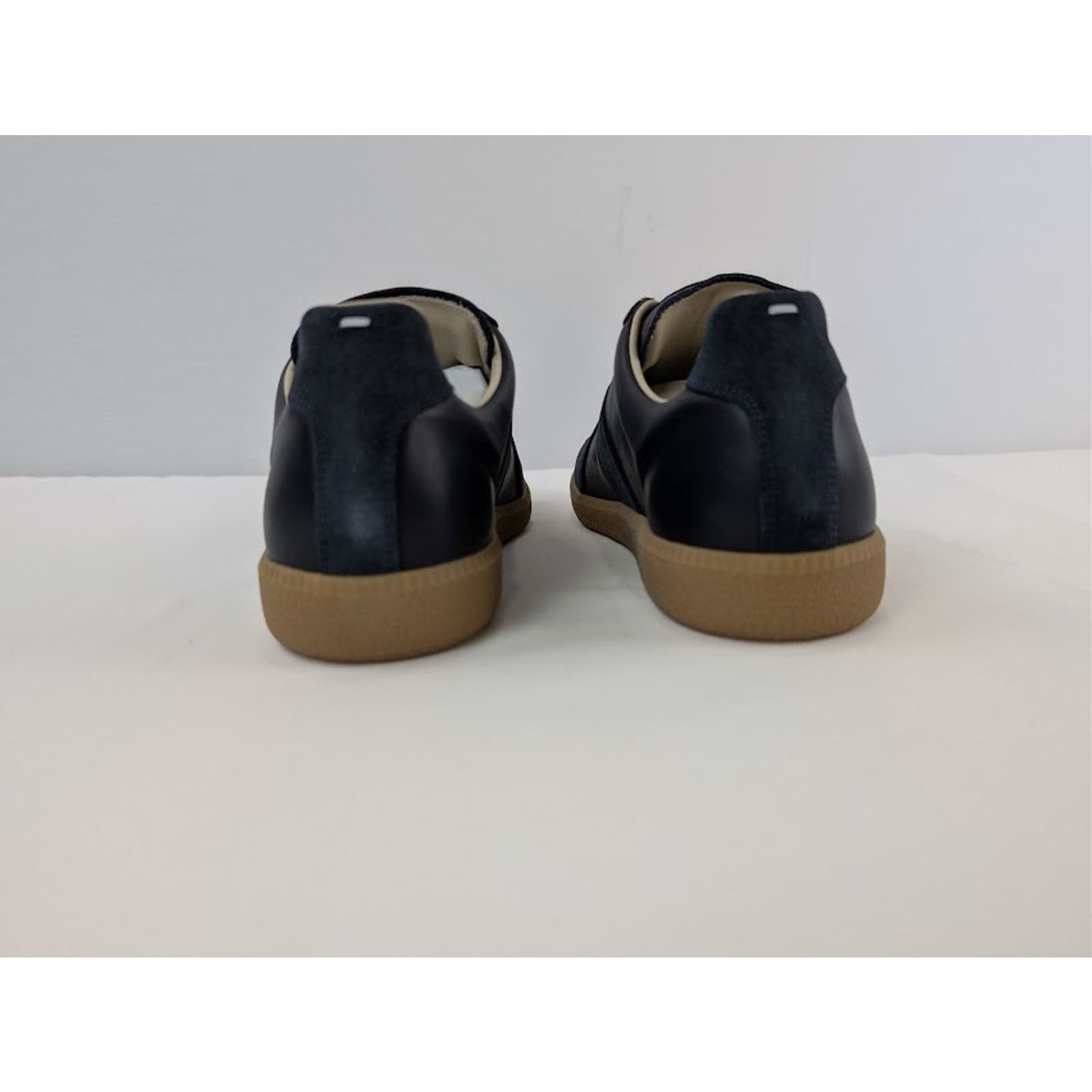 Maison Margiela o1rshd1 Q:2 / Leather-Suede Replica Sneakers Dark Navy Blue Size US 11 / EU 44 - 11 Thumbnail