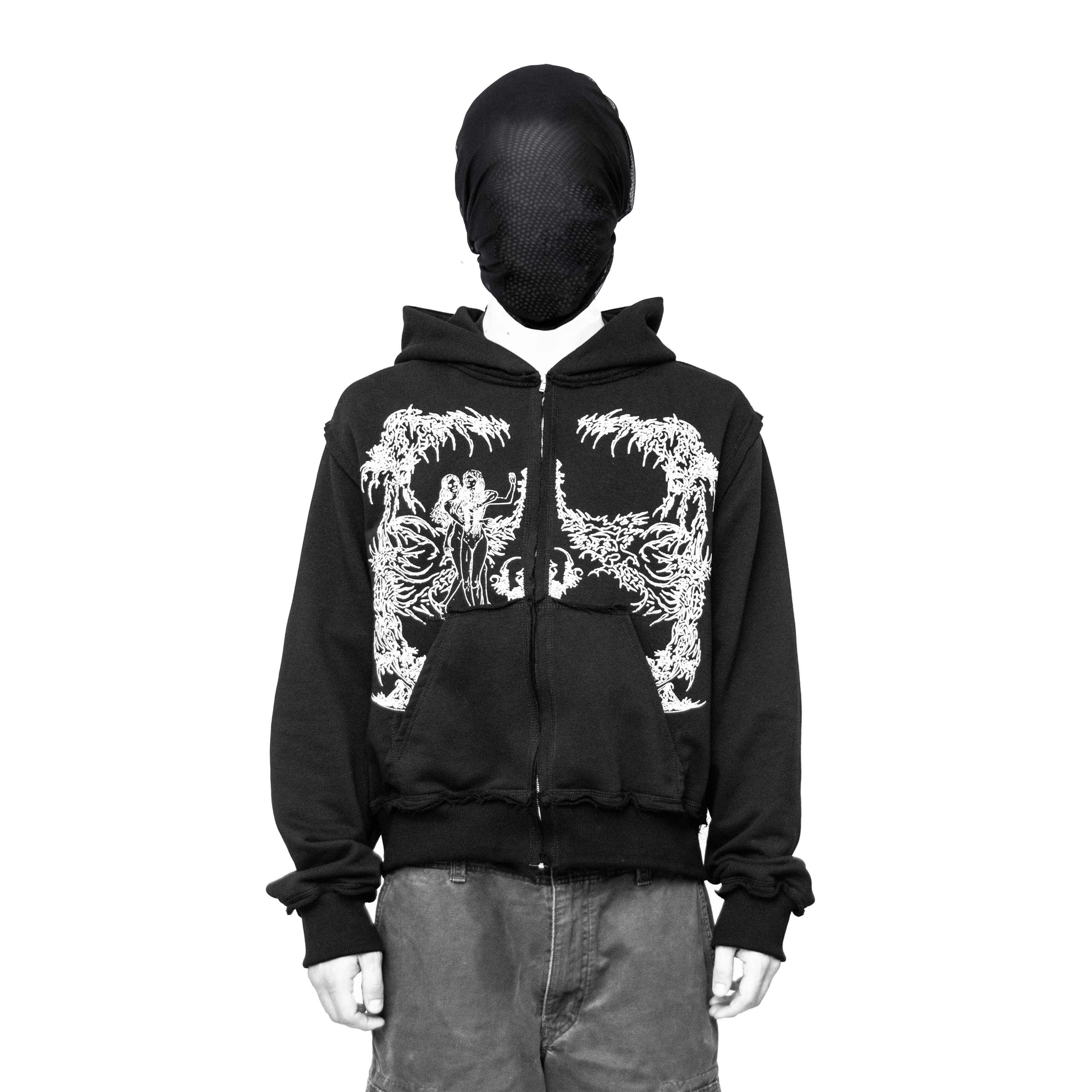 Japanese Brand oedema "nymph" black hoodie Size XL / US 12-14 / IT 48-50 - 2 Thumbnail
