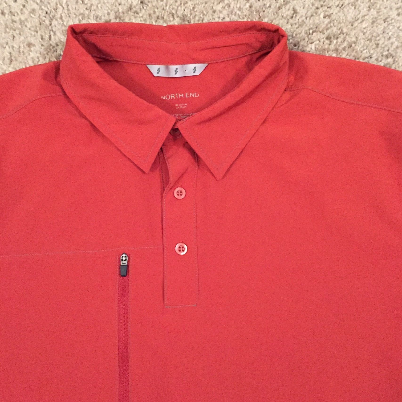 Vintage North End Polo Shirt Mens Large Short Sleeve Orange Outdoor Casual Shirt Size US L / EU 52-54 / 3 - 3 Thumbnail