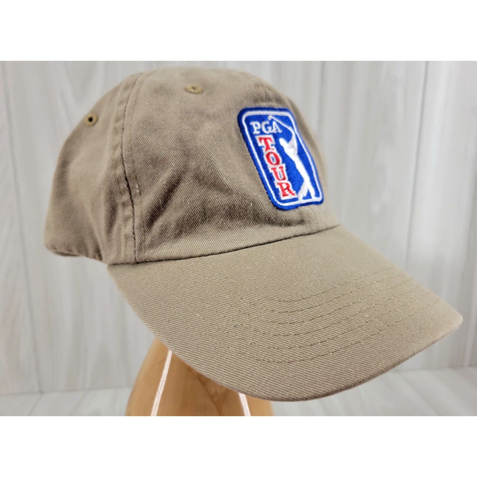 Imperial Imperial Golf Hat Strapback Tan Cotton Knit Adjustable Men Sized Cap Cap Size ONE SIZE - 4 Thumbnail