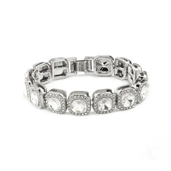 VIBE Silver Color Rhinestone Chain Bracelet Size ONE SIZE - 8 Thumbnail