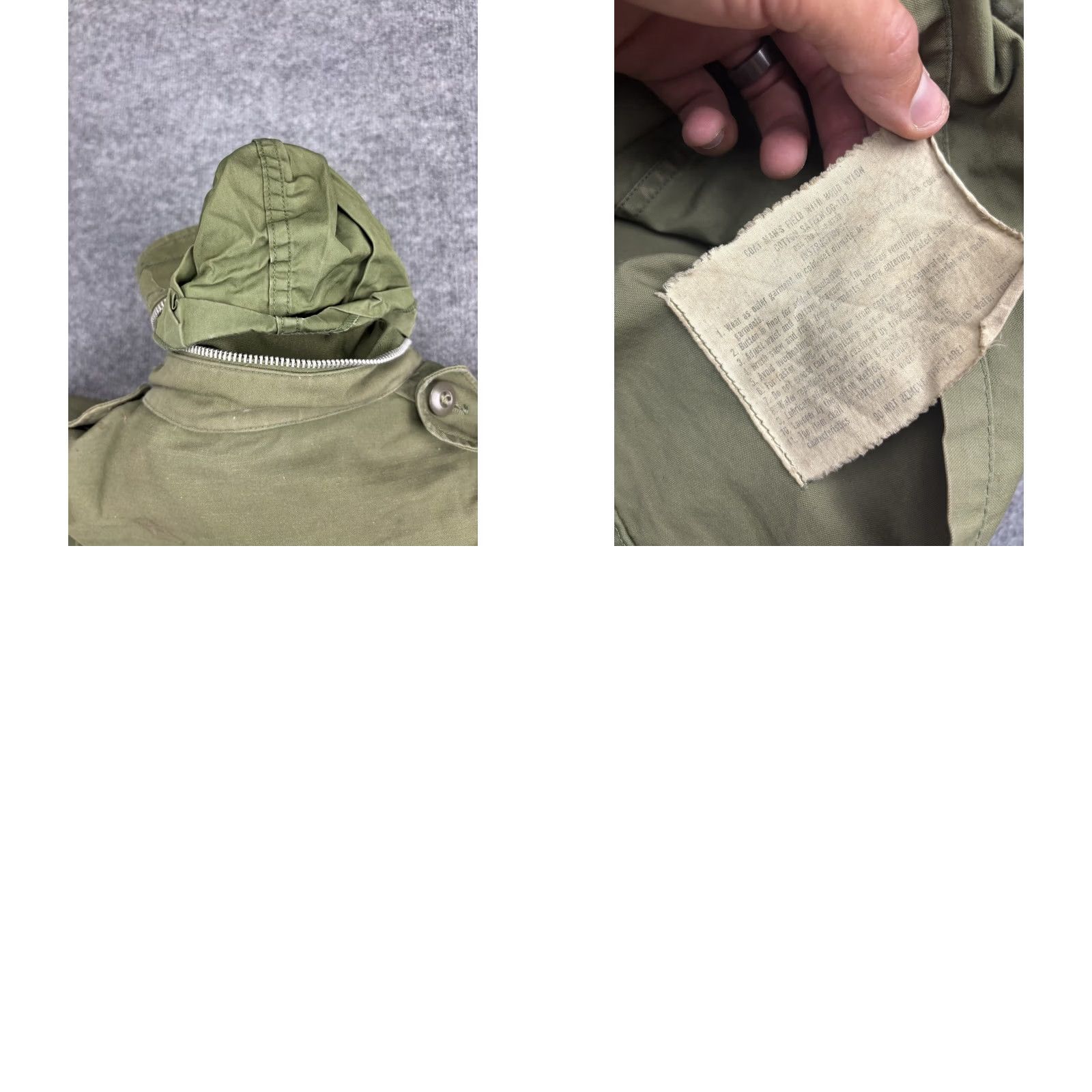 Olive VINTAGE US Army M-65 Field Jacket Mens Small Long Olive Green Military Coat 70s Size US S / EU 44-46 / 1 - 8 Thumbnail