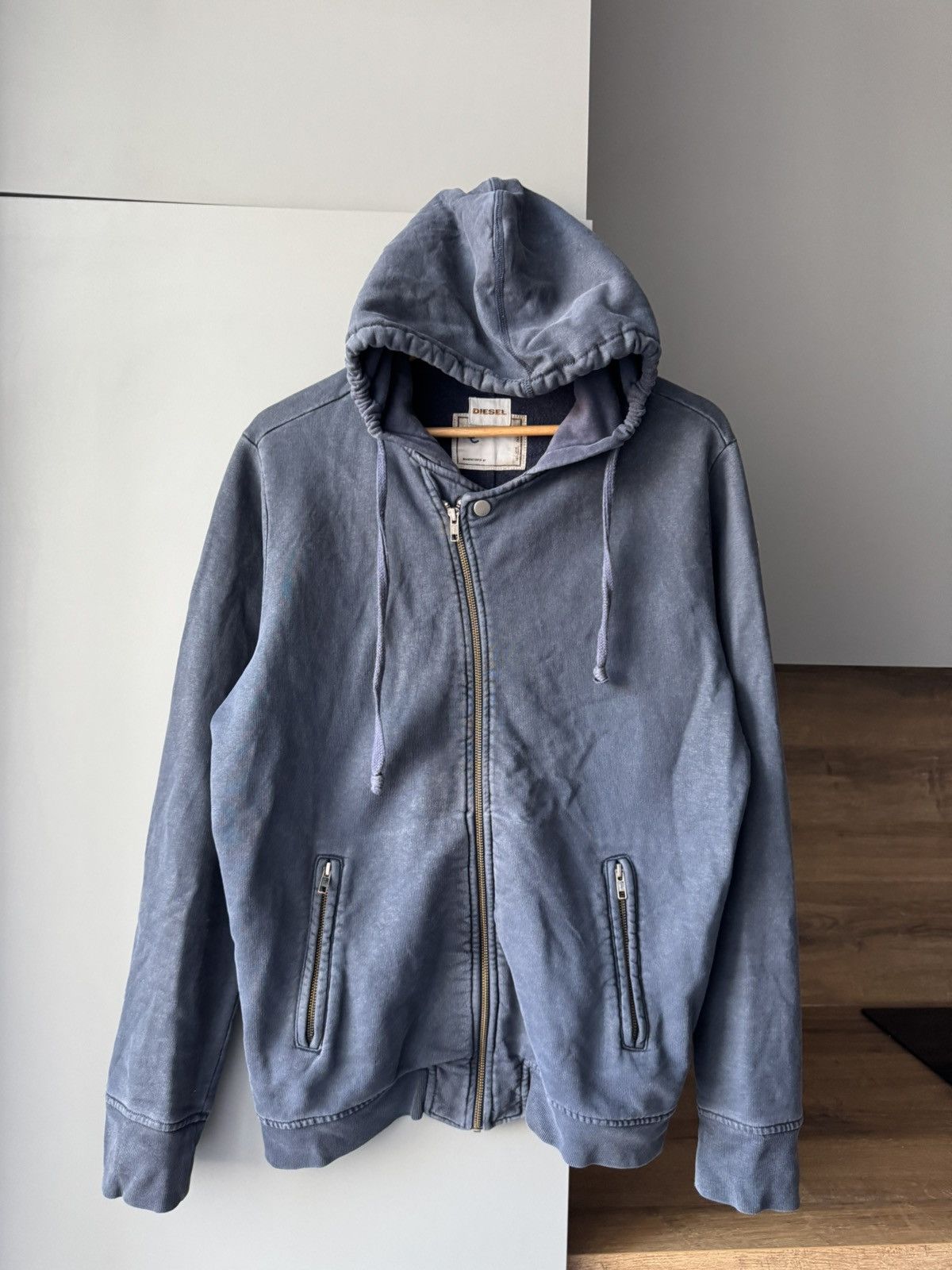 Vintage Diesel Archive Avantgarde Asymmetrical Zip Up Hoodie