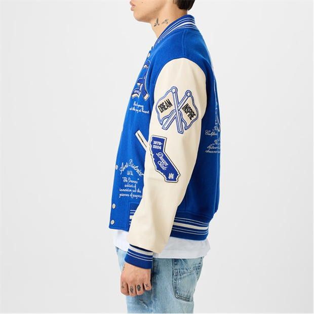 Amiri AMIRI Dream Team Appliquéd Varsity Jacket Size US L / EU 52-54 / 3 - 3 Thumbnail