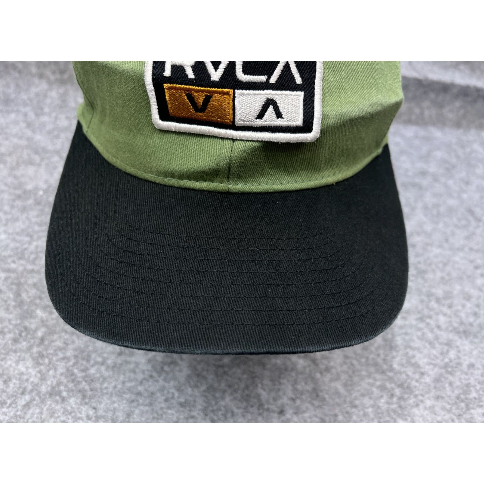 RVCA RVCA Hat Cap Fitted Adult One Size Green Cotton Spandex Twill Baseball Cap Beach Outdoor Casual Mens Size ONE SIZE - 3 Thumbnail