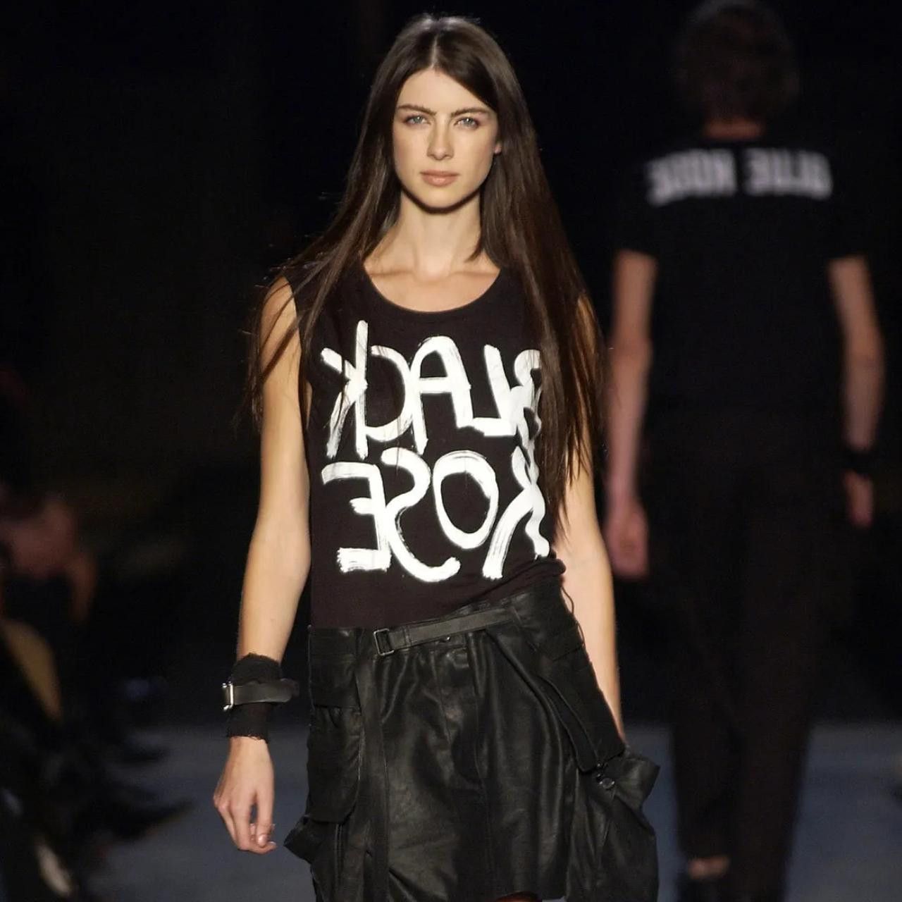 Ann Demeulemeester Ann Demeulemeester Black Rose Tank Top S/S 2004 