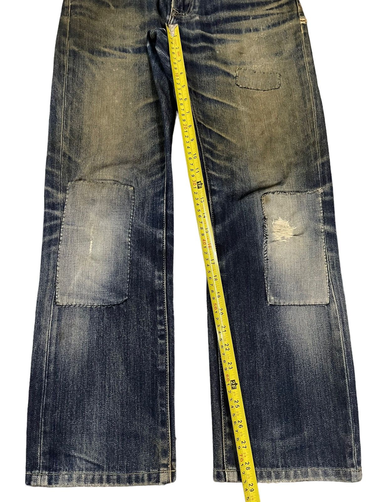 Uniqlo Vintage Japanese Uniqlo Mud Wash Patch Style Loose Jeans Size US 32 / EU 48 - 11 Thumbnail