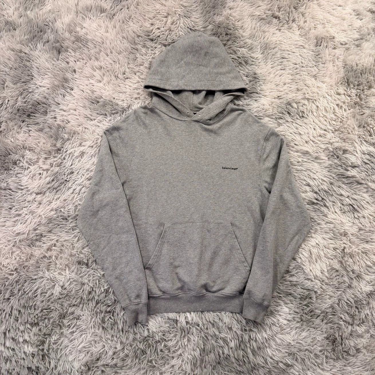 Balenciaga balenciaga gray logo hoodie Size US S / EU 44-46 / 1 - 1 Thumbnail