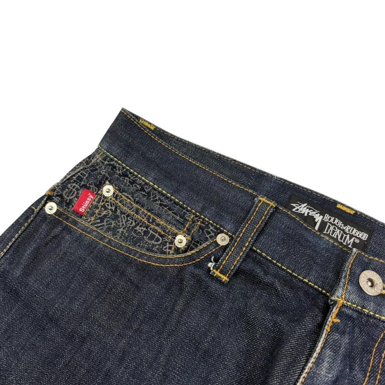 Stussy Vintage 2000s Stussy Rough & Rugged Dollar Jeans - Waist 32 Size US 32 / EU 48 - 6 Thumbnail