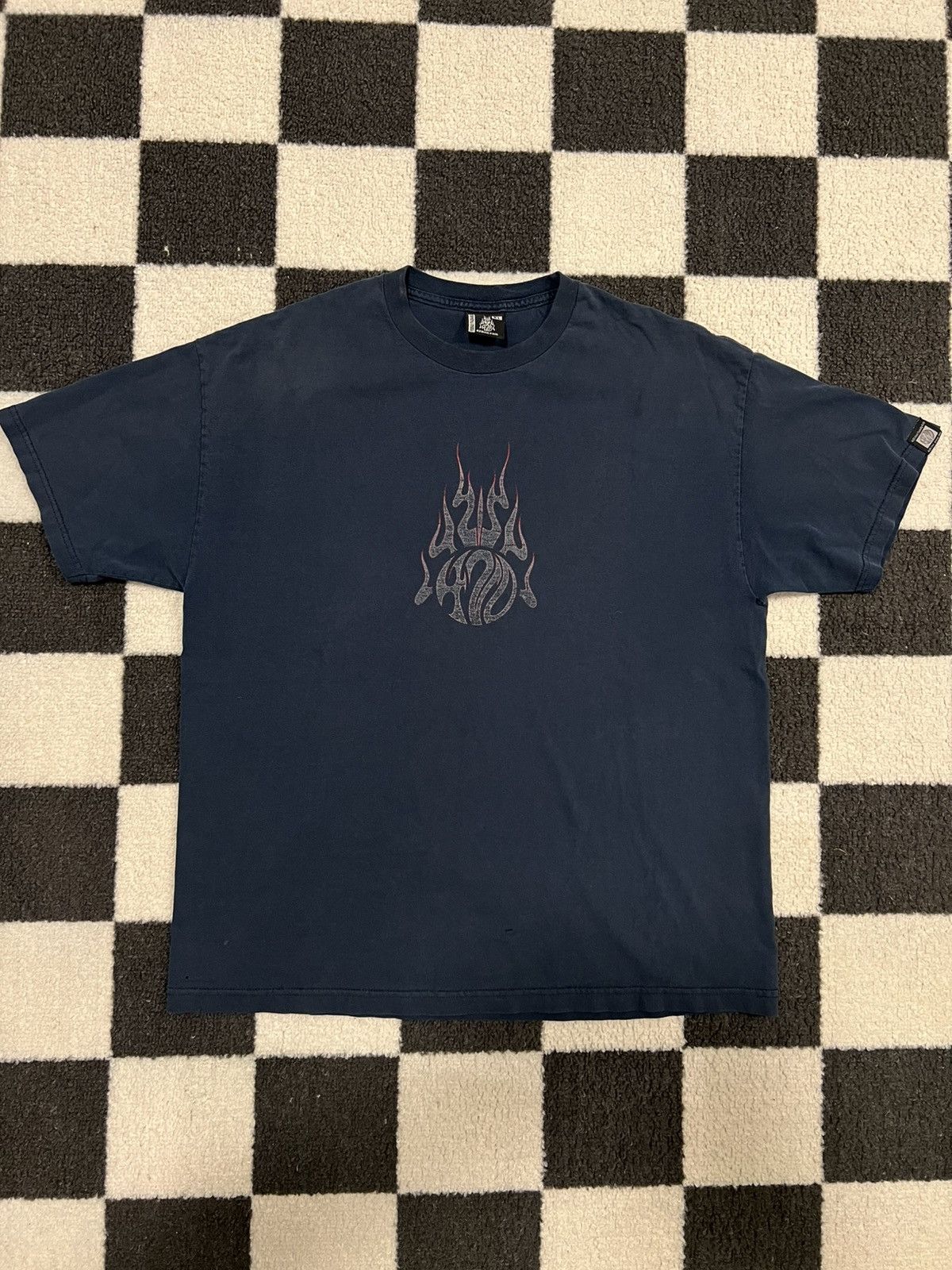 Vintage Vintage 90's 420 inc Flame Smoke Logo Tee Size US XL / EU 56 / 4 - 2 Thumbnail
