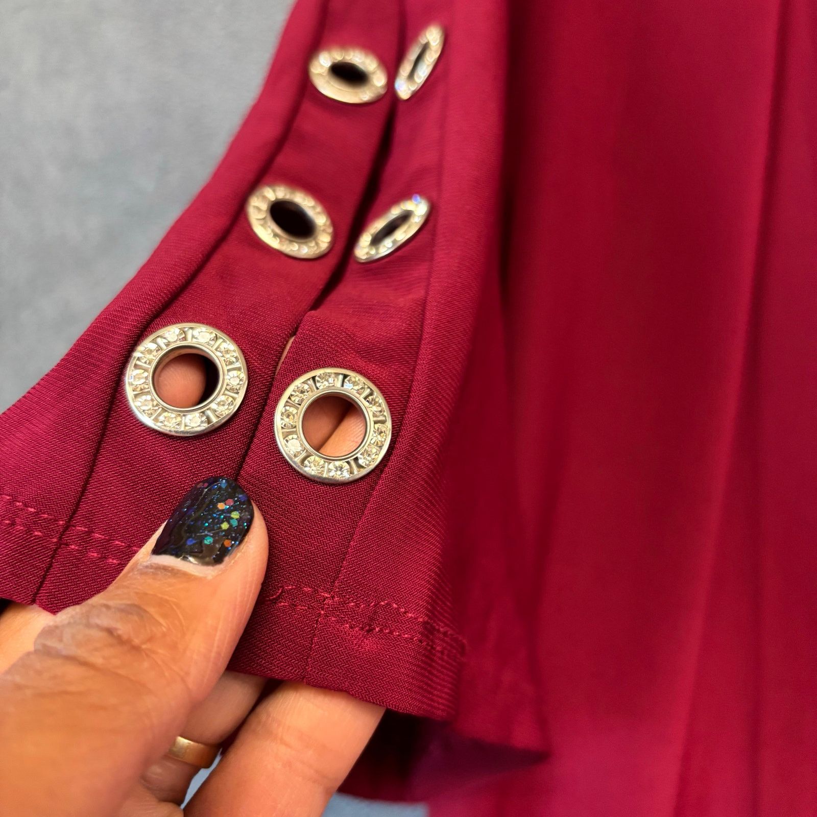 Other PerSeption Concept Diva Blouse Crystal Studded Peek a Boo Size XL / US 12-14 / IT 48-50 - 10 Thumbnail