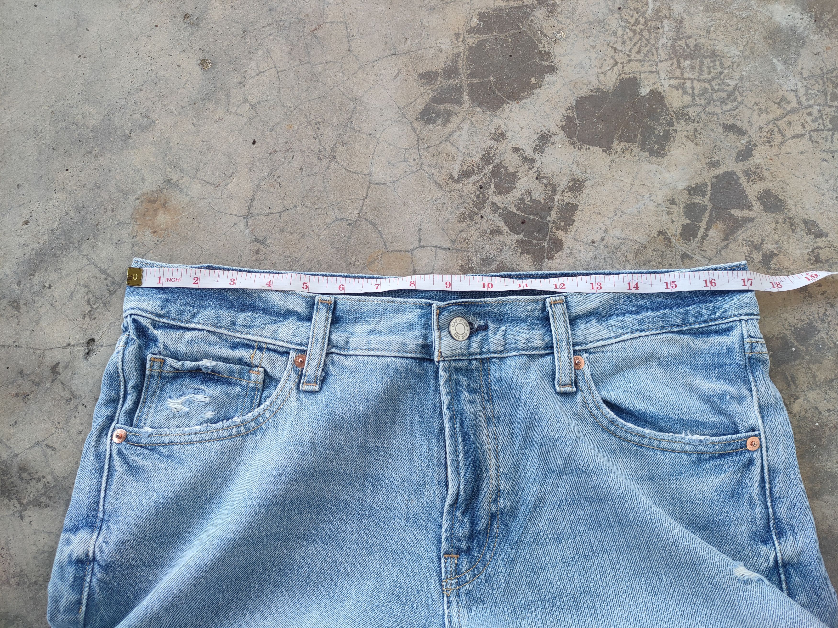 Gap VINTAGE JAPANESE FADED RIPPED DISTRESSED JEANS DENIM PANTS Size US 34 / EU 50 - 7 Thumbnail