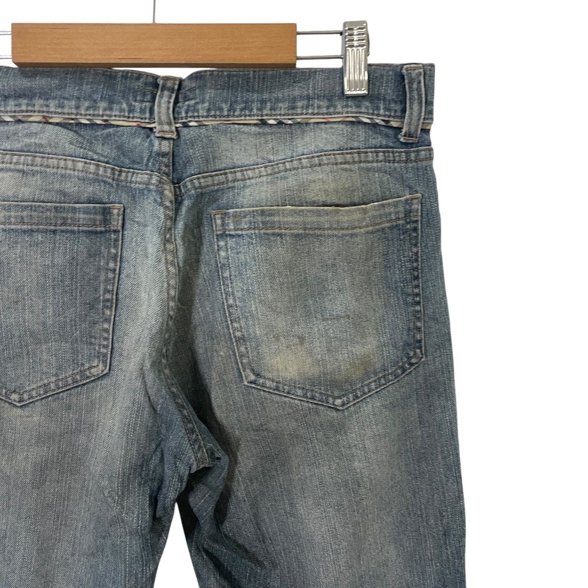 Burberry Vintage Y2k Burberry London Distressed Denim Jeans Size 31" - 11 Thumbnail