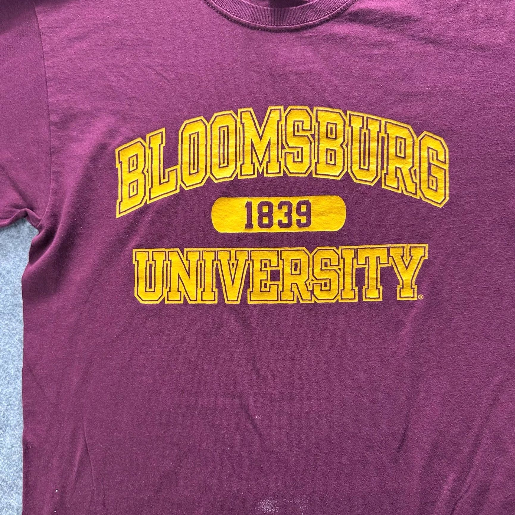 Jerzees JERZEES Shirt Mens M Red BLOOMSBURG UNIVERSITY Graphic Tee Crewneck Long Sleeve Size US M / EU 48-50 / 2 - 2 Thumbnail
