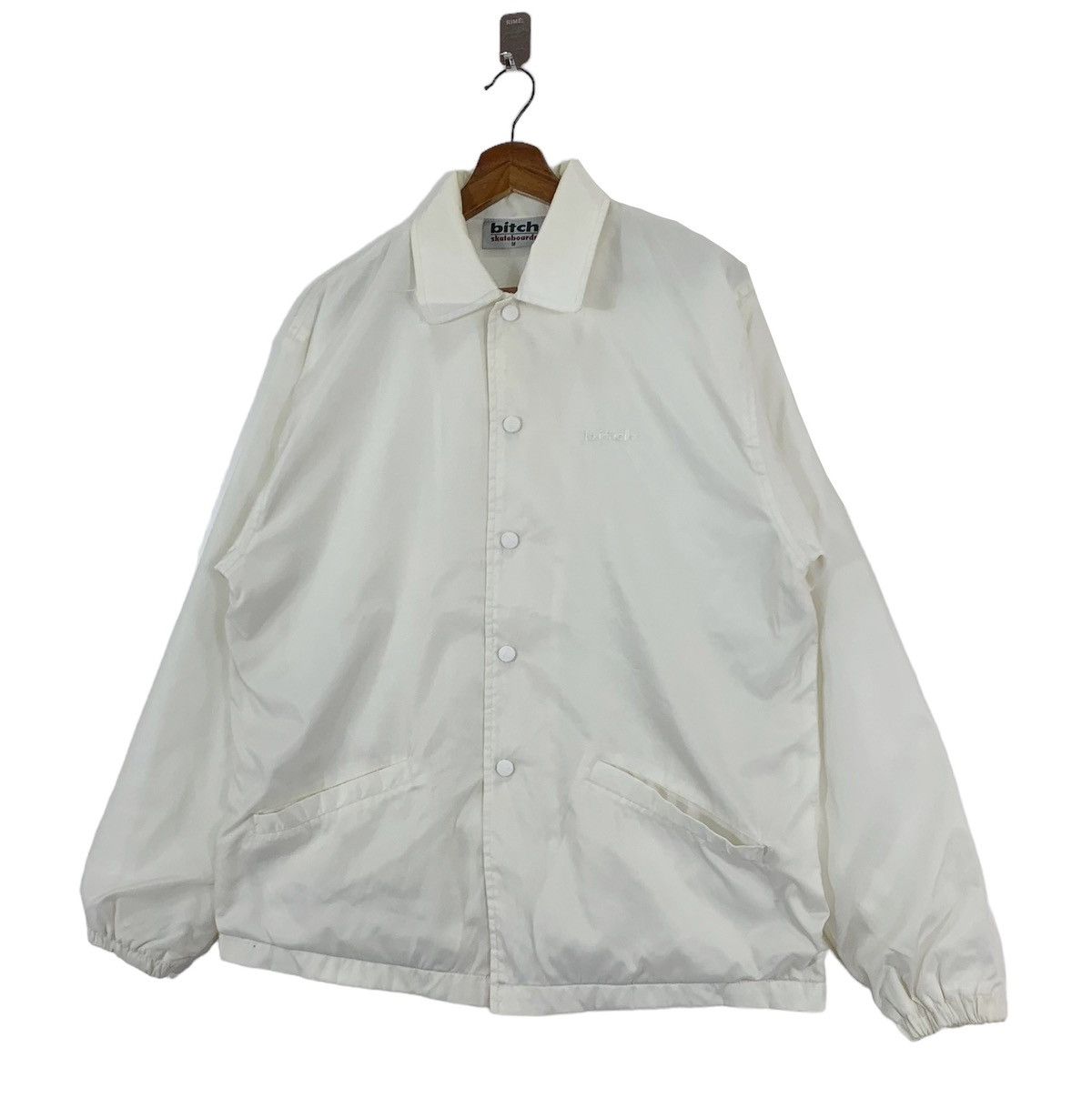 Vintage 🔥🔥🔥BITCH SKATEBOARD SNAP BUTTON LIGHT JACKET Size US M / EU 48-50 / 2 - 2 Thumbnail