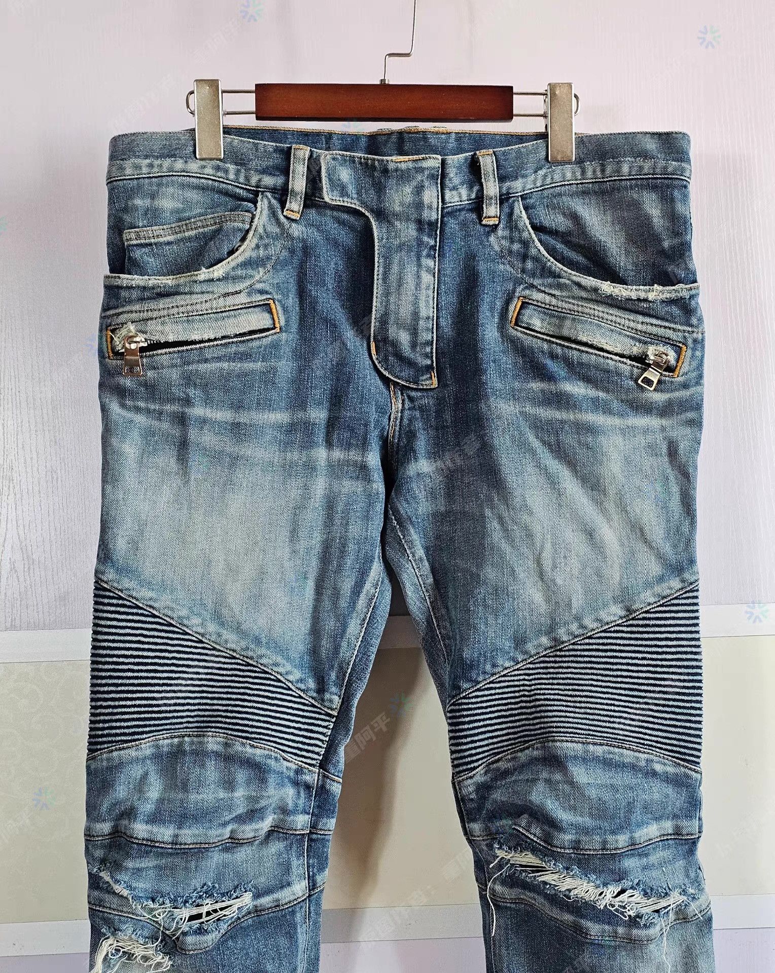 Balmain Balmain biker jeans Q4 Size US 34 / EU 50 - 2 Thumbnail