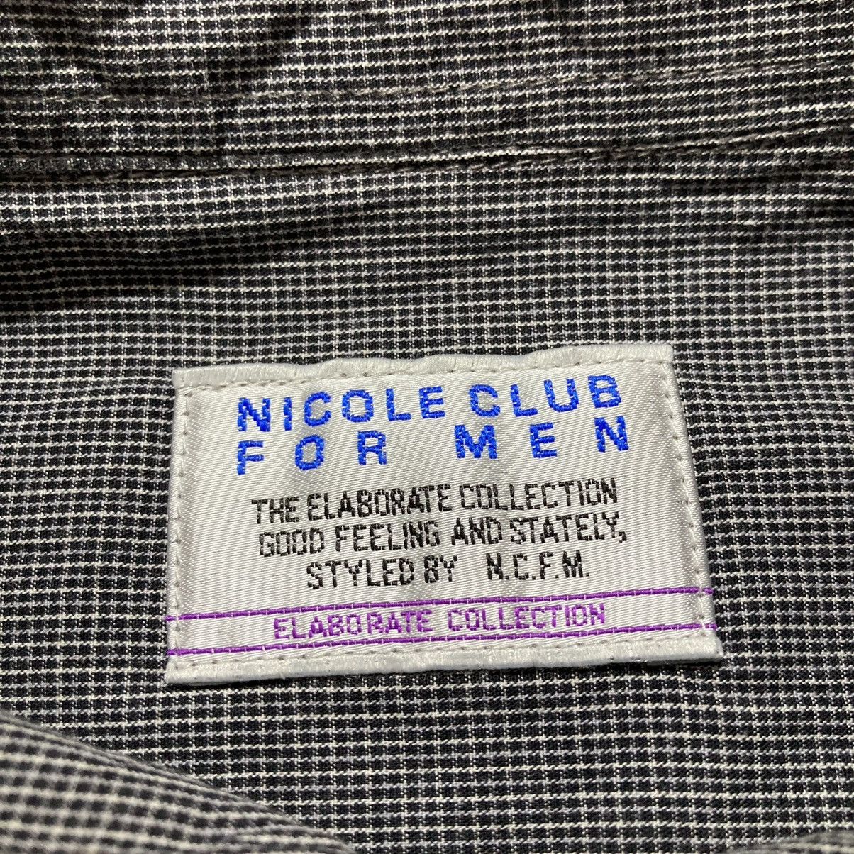 Japanese Brand 2000s Nicole Club For Men Asymetric Pattern Button Up Shirt Size US M / EU 48-50 / 2 - 14 Thumbnail