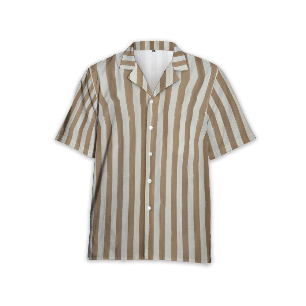 Designer Beige Pequin Shirt – Classic Shirt Size US L / EU 52-54 / 3 - 3 Thumbnail