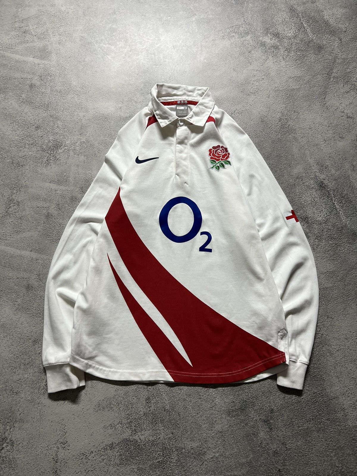 Vintage Vintage Y2k Nike England O2 🏴󠁧󠁢󠁥󠁮󠁧󠁿 Union Home Shirt Jersey 00’s Size US M / EU 48-50 / 2 - 3 Thumbnail