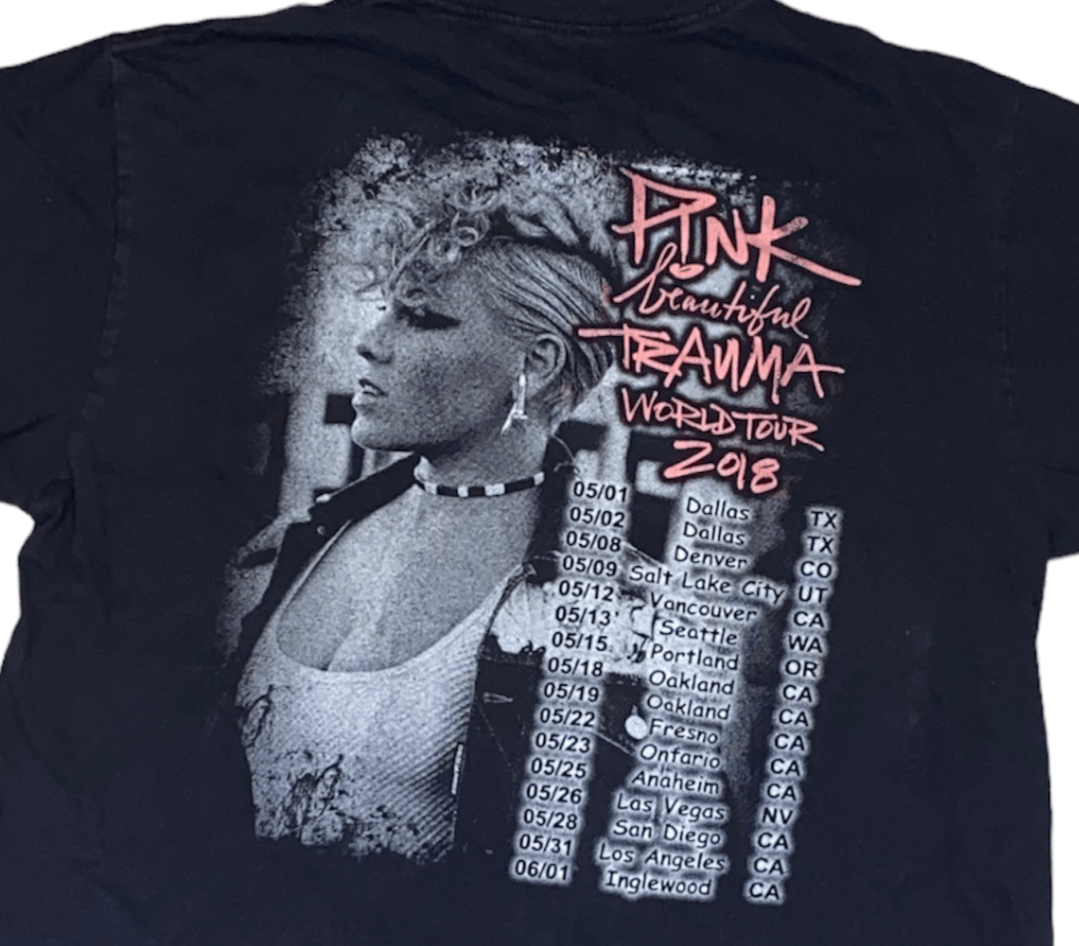 Band Tees × Gildan Pink "Beautiful Trauma" Tour T-Shirt Size US L / EU 52-54 / 3 - 4 Thumbnail