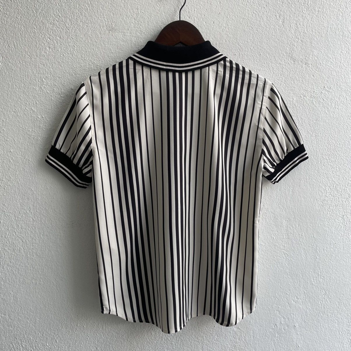Jean Paul Gaultier Jean Paul Gaultier Stripes in White and Black Polo Shirts Size S / US 4 / IT 40 - 6 Thumbnail