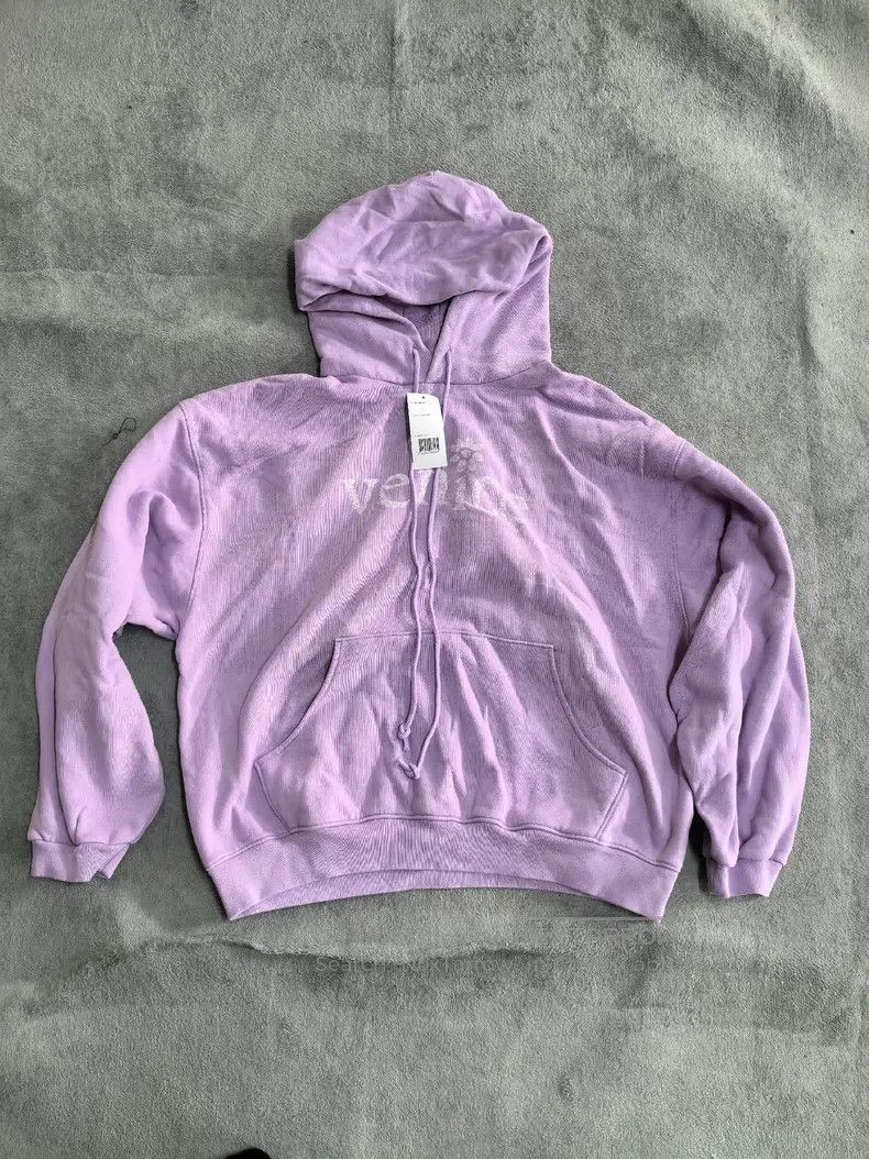 ERL ERL Purple Hooded Sweatshirt Size L / US 10 / IT 46 - 1 Thumbnail
