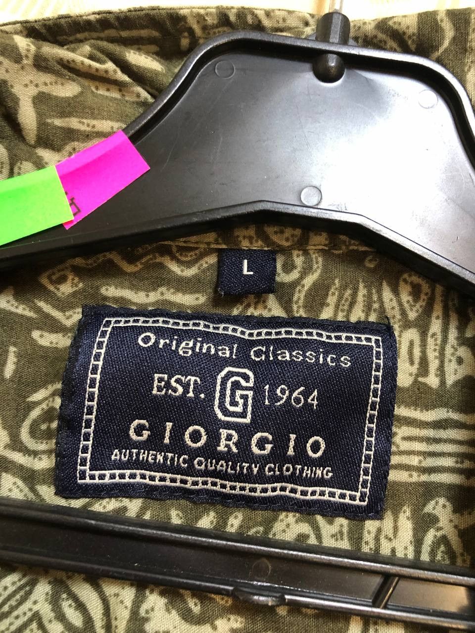 Vintage Giorgio Classics Olive Tribal Pattern Short Sleeve Shirt Size US L / EU 52-54 / 3 - 2 Thumbnail