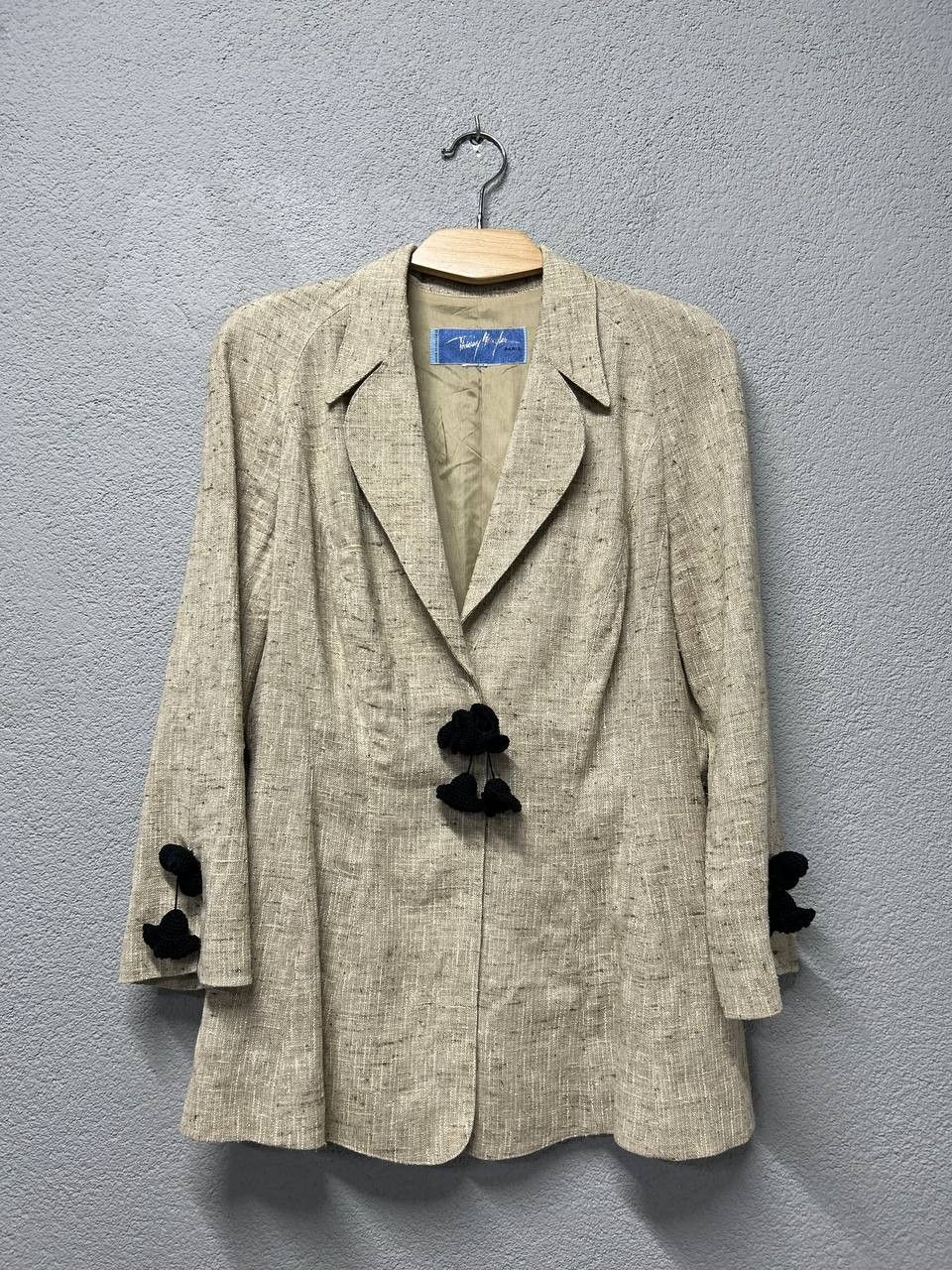 Thierry Mugler vintage Thierry Mugler womens linen silk blazer jacket M - L Size M / US 6-8 / IT 42-44 - 1 Thumbnail