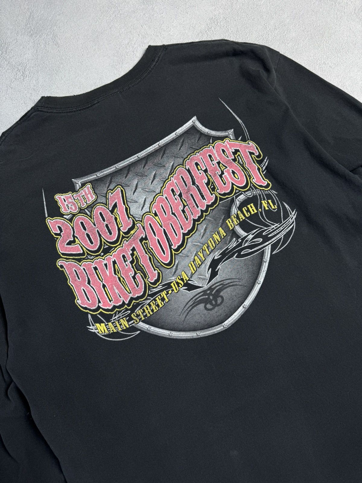 Anvil Biketoberfast 2007 Double Sided Print Motorcycle Shirt Anvil Size US XL / EU 56 / 4 - 11 Thumbnail