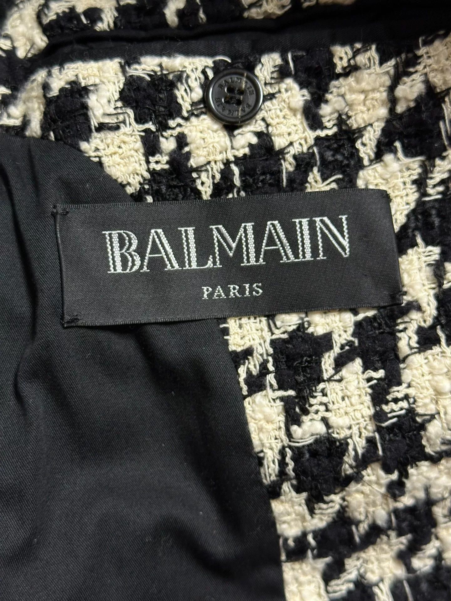 Balmain balmain black and white houndstooth blazer. Size L / US 10 / IT 46 - 8 Thumbnail